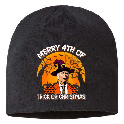 Joe Biden Merry 4th Of Halloween Trick Or Treat Christmas Sustainable Beanie