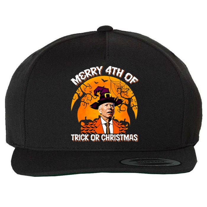 Joe Biden Merry 4th Of Halloween Trick Or Treat Christmas Wool Snapback Cap