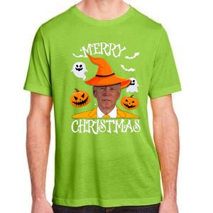 Joe Biden Merry Christmas Halloween Jokes Pumpkin Ghost Adult ChromaSoft Performance T-Shirt