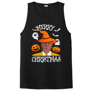 Joe Biden Merry Christmas Halloween Jokes Pumpkin Ghost PosiCharge Competitor Tank