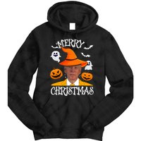 Joe Biden Merry Christmas Halloween Jokes Pumpkin Ghost Tie Dye Hoodie