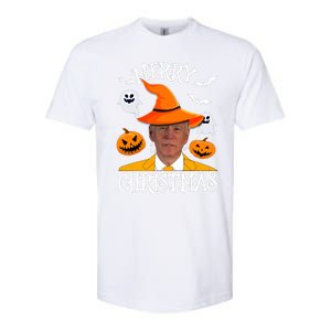 Joe Biden Merry Christmas Halloween Jokes Pumpkin Ghost Softstyle CVC T-Shirt