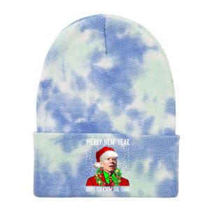 Joe Biden Merry New Year Happy You Know The Thing Funny Xmas Gift Tie Dye 12in Knit Beanie