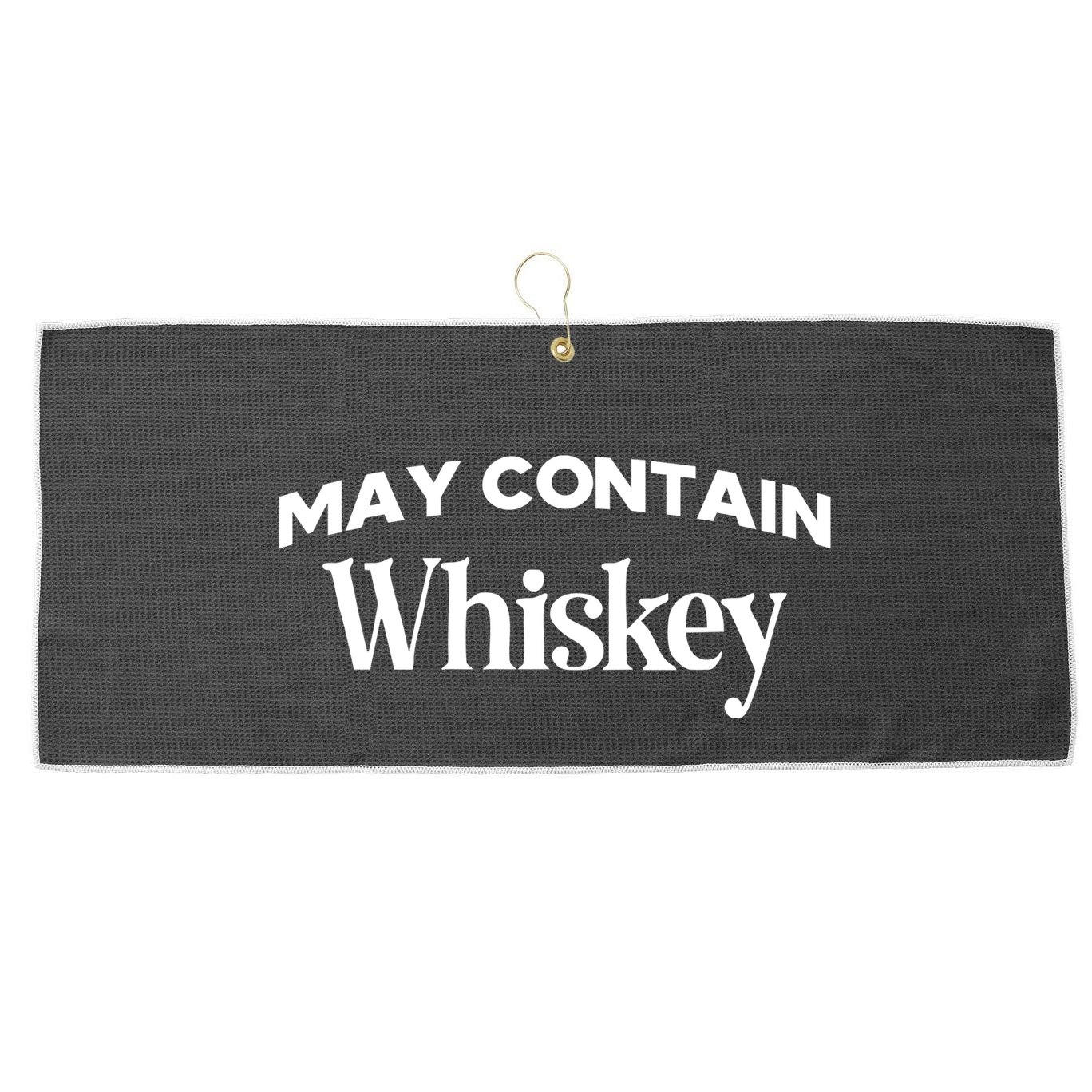 Johnny Bananas May Contain Whiskey Large Microfiber Waffle Golf Towel
