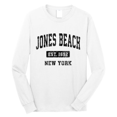 Jones Beach New York Ny Vintage Established Athletic Sports Design Long Sleeve Shirt