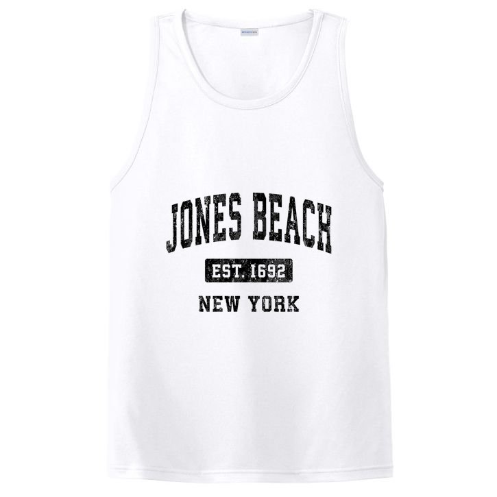 Jones Beach New York Ny Vintage Established Athletic Sports Design PosiCharge Competitor Tank