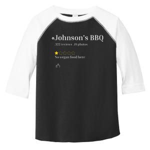 JohnsonS Bbq No Vegan Food Here One Star In Back Toddler Fine Jersey T-Shirt