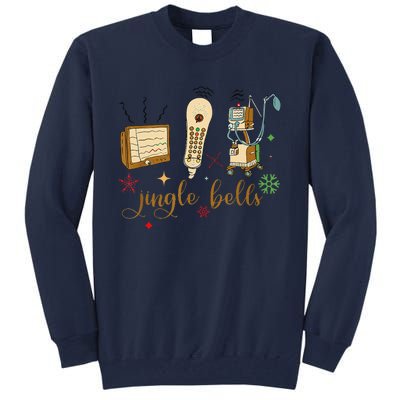 Jingle Bells Nurse Christmas Icu Nicu Rn Er Cvicu Tech Nurse Tall Sweatshirt