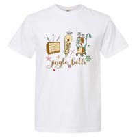 Jingle Bells Nurse Christmas Icu Nicu Rn Er Cvicu Tech Nurse Garment-Dyed Heavyweight T-Shirt