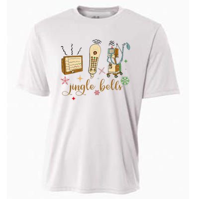 Jingle Bells Nurse Christmas Icu Nicu Rn Er Cvicu Tech Nurse Cooling Performance Crew T-Shirt