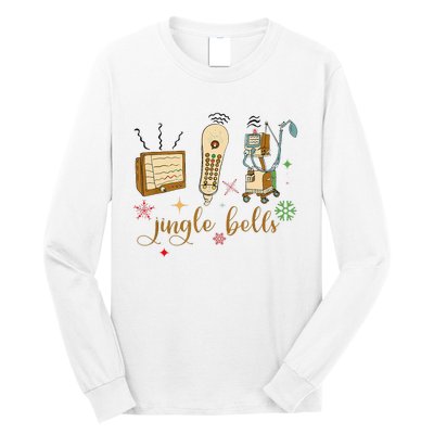 Jingle Bells Nurse Christmas Icu Nicu Rn Er Cvicu Tech Nurse Long Sleeve Shirt