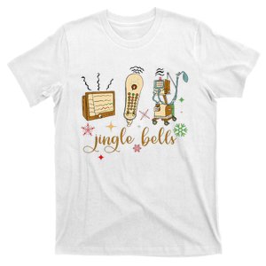 Jingle Bells Nurse Christmas Icu Nicu Rn Er Cvicu Tech Nurse T-Shirt