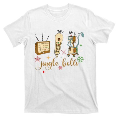 Jingle Bells Nurse Christmas Icu Nicu Rn Er Cvicu Tech Nurse T-Shirt