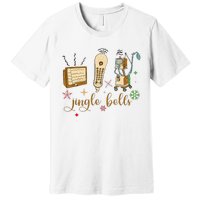 Jingle Bells Nurse Christmas Icu Nicu Rn Er Cvicu Tech Nurse Premium T-Shirt