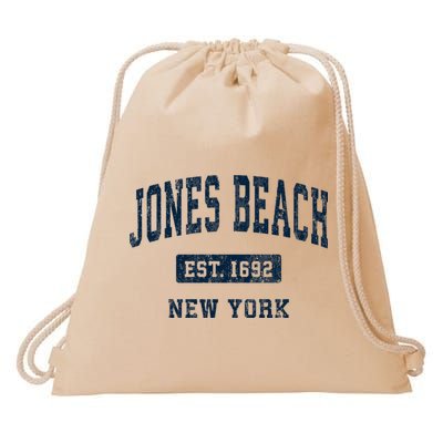 Jones Beach New York Ny Vintage Athletic Sports Drawstring Bag