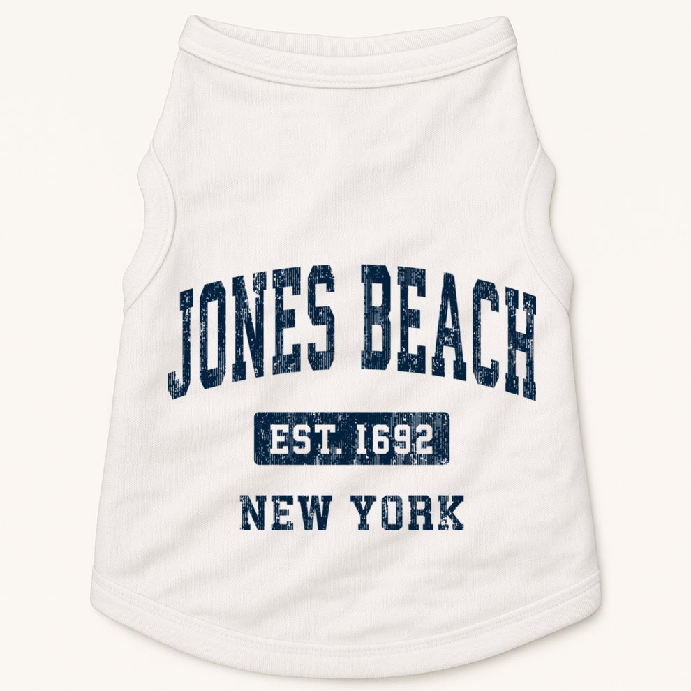 Jones Beach New York Ny Vintage Athletic Sports Doggie Tank