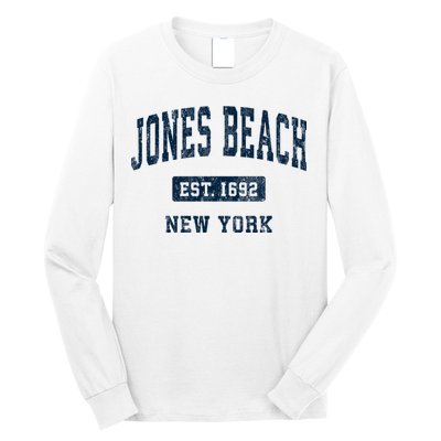 Jones Beach New York Ny Vintage Athletic Sports Long Sleeve Shirt
