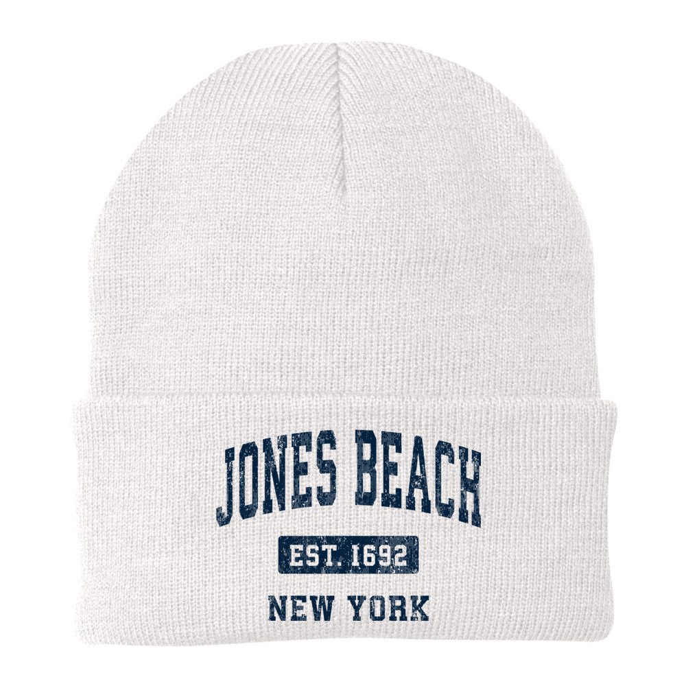 Jones Beach New York Ny Vintage Athletic Sports Beanie