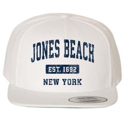 Jones Beach New York Ny Vintage Athletic Sports Wool Snapback Cap