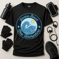 Jenness Beach Nh New Hampshire Souvenir Nautical Surfer Grap Cooling Performance Crew T-Shirt