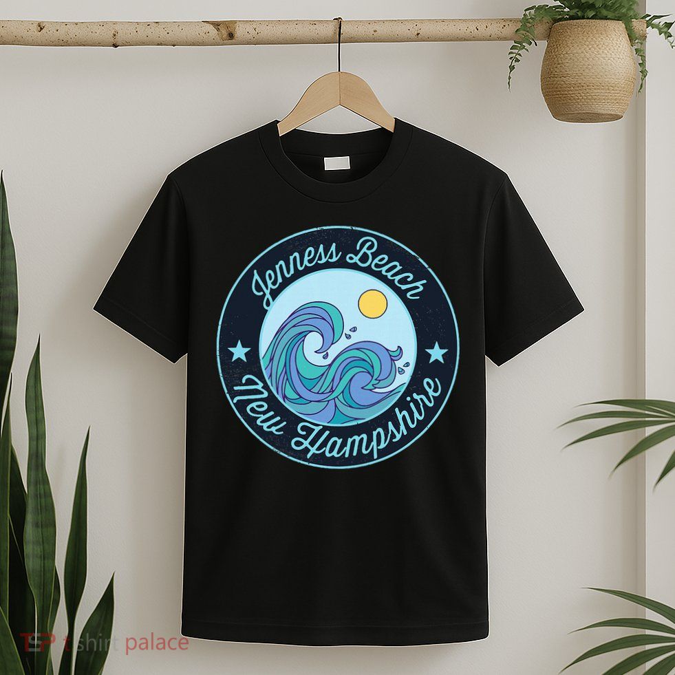 Jenness Beach Nh New Hampshire Souvenir Nautical Surfer Grap T-Shirt