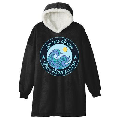 Jenness Beach Nh New Hampshire Souvenir Nautical Surfer Grap Hooded Wearable Blanket