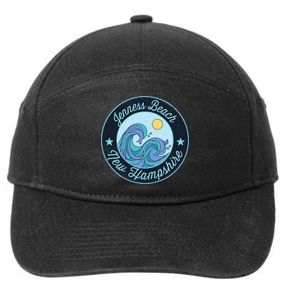 Jenness Beach Nh New Hampshire Souvenir Nautical Surfer Grap 7-Panel Snapback Hat