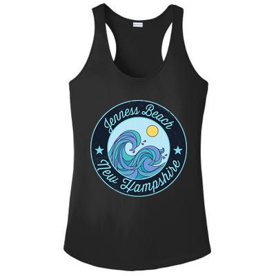 Jenness Beach Nh New Hampshire Souvenir Nautical Surfer Grap Ladies PosiCharge Competitor Racerback Tank