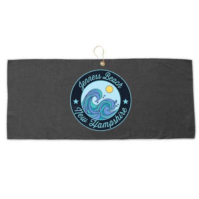 Jenness Beach Nh New Hampshire Souvenir Nautical Surfer Grap Large Microfiber Waffle Golf Towel