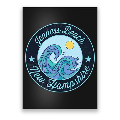 Jenness Beach Nh New Hampshire Souvenir Nautical Surfer Grap Poster