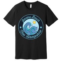 Jenness Beach Nh New Hampshire Souvenir Nautical Surfer Grap Premium T-Shirt