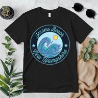 Jenness Beach Nh New Hampshire Souvenir Nautical Surfer Grap Premium T-Shirt