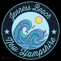 Jenness Beach Nh New Hampshire Souvenir Nautical Surfer Grap Baby Bodysuit