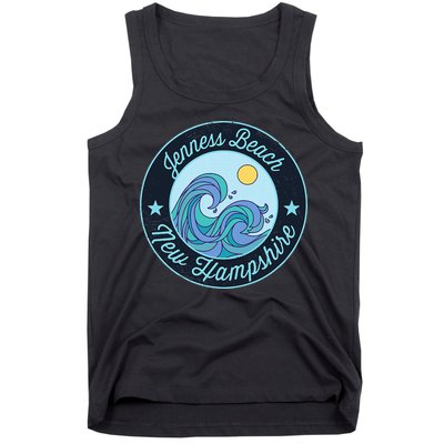 Jenness Beach Nh New Hampshire Souvenir Nautical Surfer Grap Tank Top