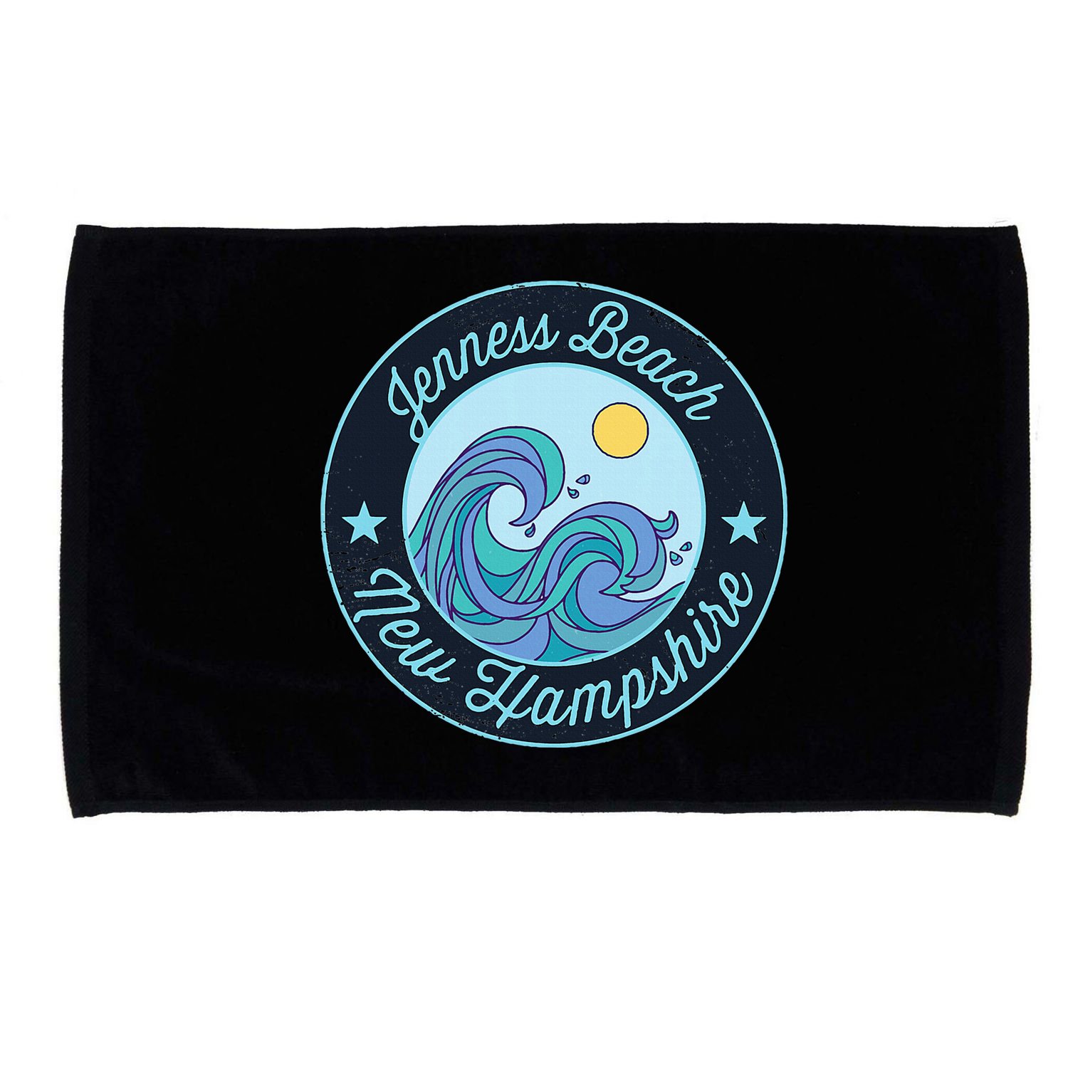 Jenness Beach Nh New Hampshire Souvenir Nautical Surfer Grap Microfiber Hand Towel
