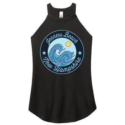 Jenness Beach Nh New Hampshire Souvenir Nautical Surfer Grap Women's Perfect Tri Rocker Tank
