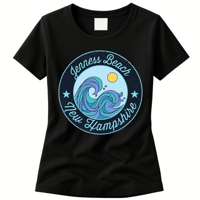 Jenness Beach Nh New Hampshire Souvenir Nautical Surfer Grap Womens T-Shirt