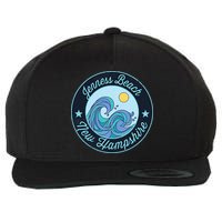 Jenness Beach Nh New Hampshire Souvenir Nautical Surfer Grap Wool Snapback Cap