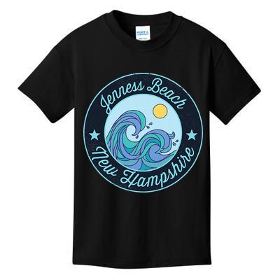 Jenness Beach Nh New Hampshire Souvenir Nautical Surfer Grap Kids T-Shirt
