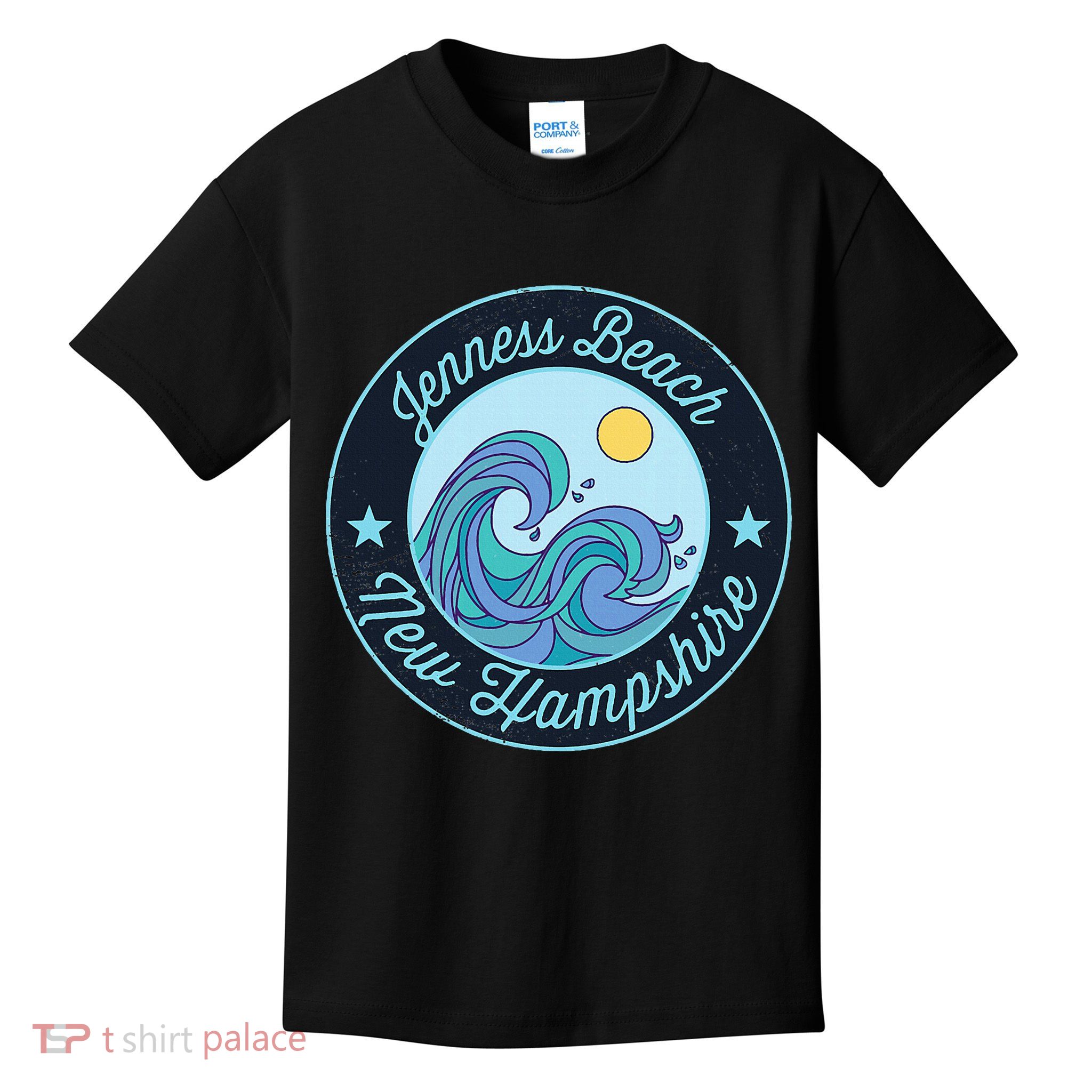 Jenness Beach Nh New Hampshire Souvenir Nautical Surfer Grap Kids T-Shirt