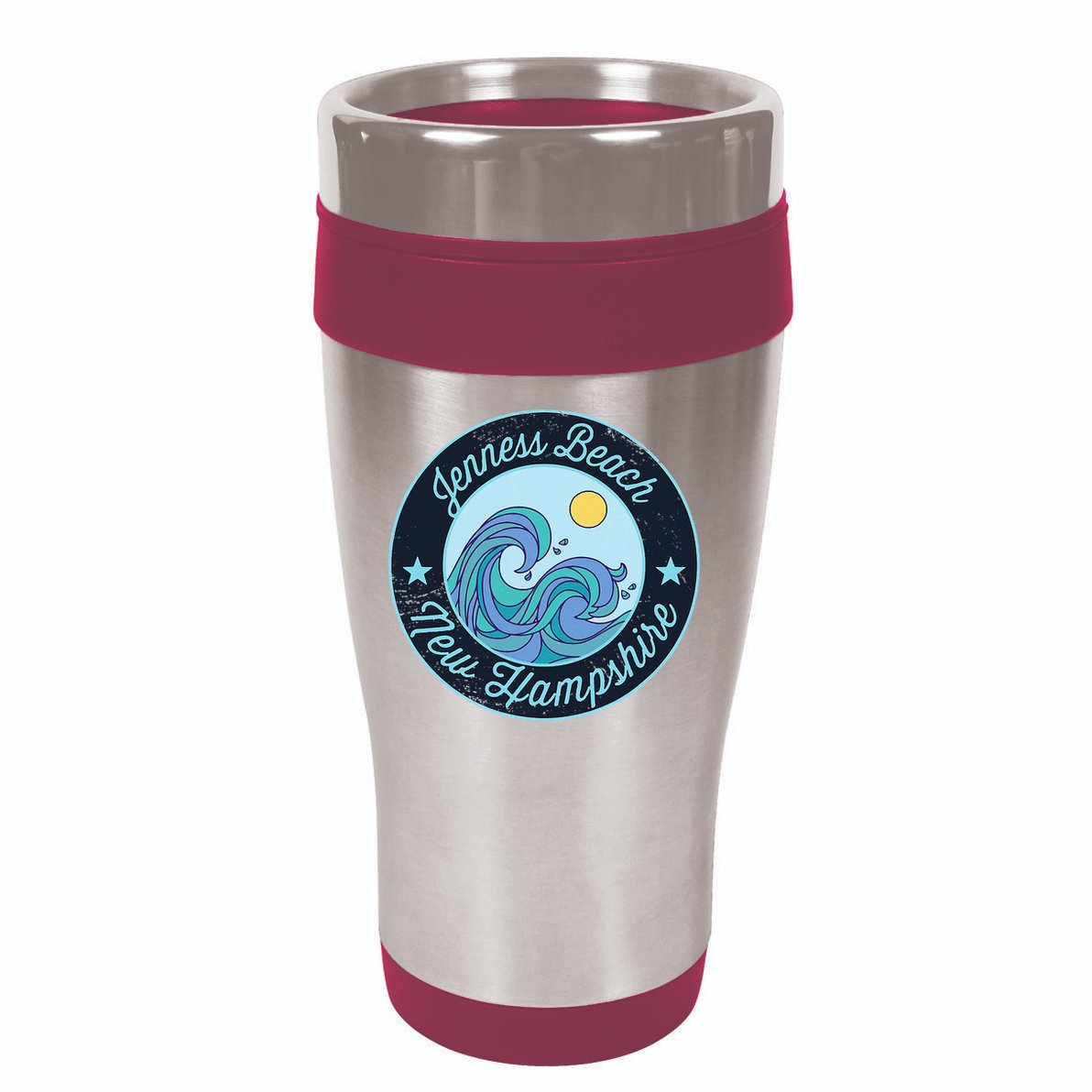 Jenness Beach Nh New Hampshire Souvenir Nautical Surfer Grap 16oz Travel Tumbler