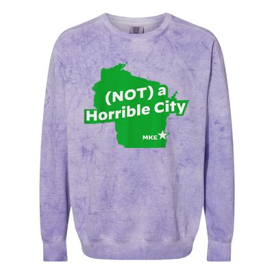 Joe Biden Not A Horrible City Milwaukee Anti Donald Trump Colorblast Crewneck Sweatshirt