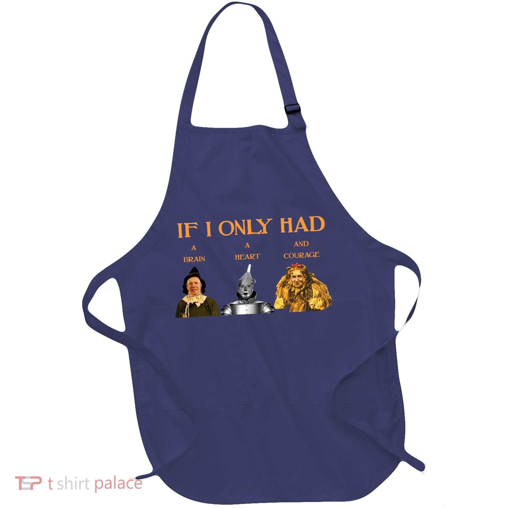 Joe Biden Nancy Pelosi Chuck Schumer Scarecrow Tin Woodman Lion Full-Length Apron With Pockets