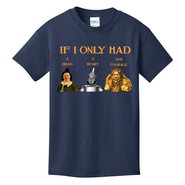 Joe Biden Nancy Pelosi Chuck Schumer Scarecrow Tin Woodman Lion Kids T-Shirt