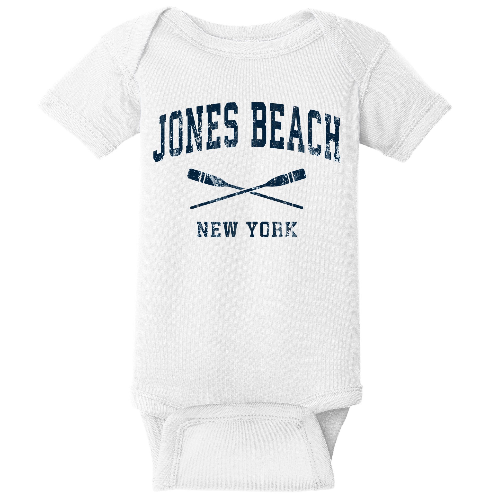 Jones Beach New York Vintage Nautical Paddles Sports Oars Baby Bodysuit