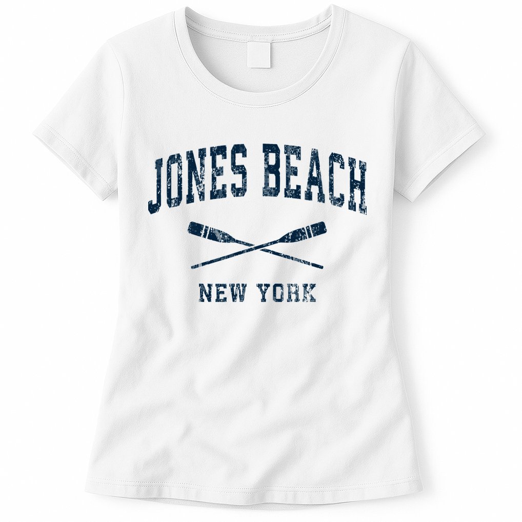 Jones Beach New York Vintage Nautical Paddles Sports Oars Womens T-Shirt