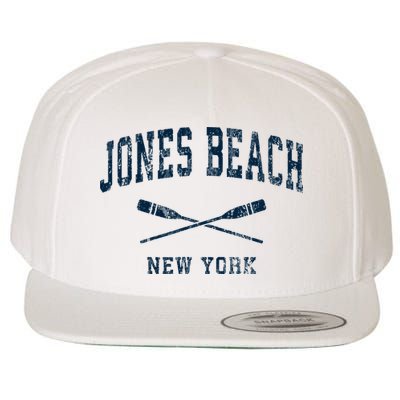 Jones Beach New York Vintage Nautical Paddles Sports Oars Wool Snapback Cap