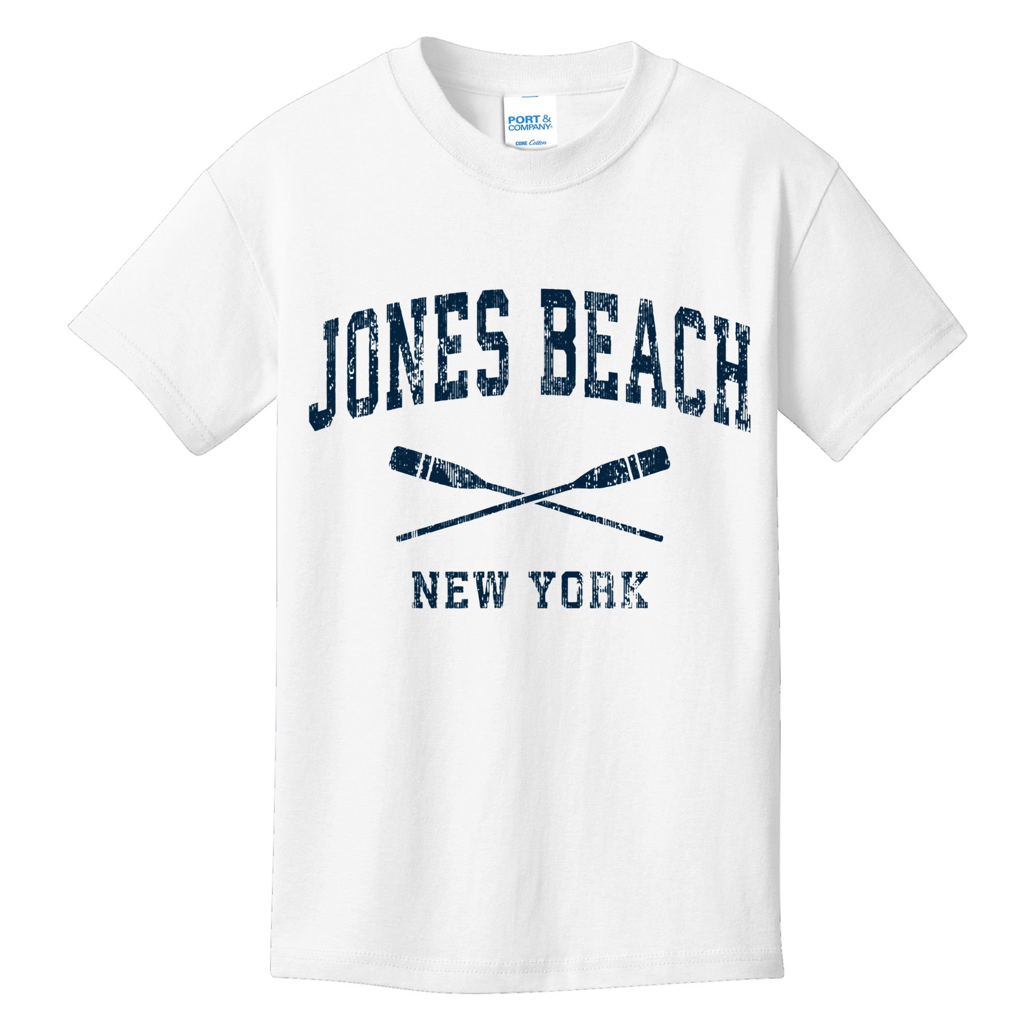 Jones Beach New York Vintage Nautical Paddles Sports Oars Kids T-Shirt