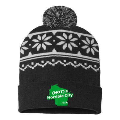 Joe Biden Not A Horrible City Milwaukee Anti Donald Trump USA-Made Snowflake Beanie