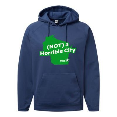 Joe Biden Not A Horrible City Milwaukee Anti Donald Trump Performance Fleece Hoodie